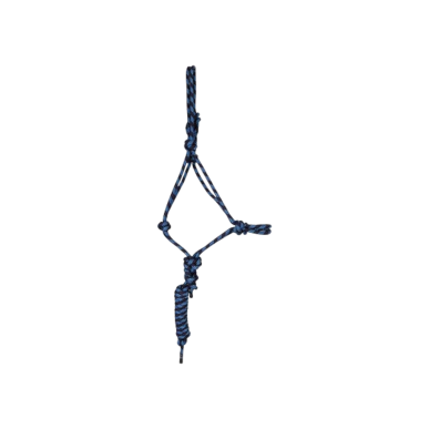 Licol éthologique + longe en corde nouée TdeT Bleu ciel/marine