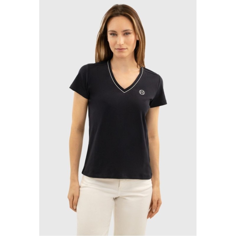 Tee-shirt col V Berenice Marine Femme Harcour Tee-shirt col V Berenice Marine Femme Harcour