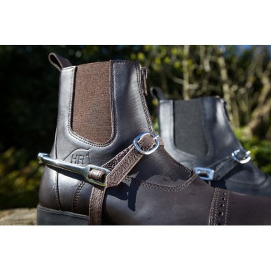 Lanières d'éperons en cuir marron HFI
