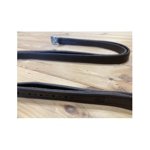 Etrivières veau plongé Jump'in noir 145cm