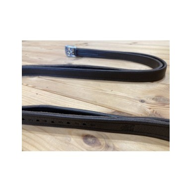 Etrivières veau plongé Jump'in noir 145cm