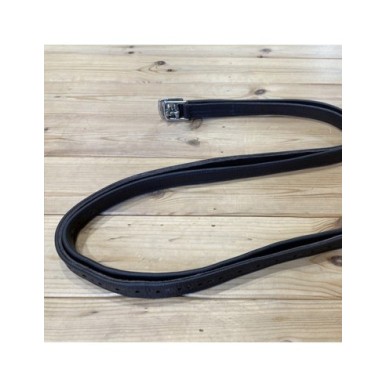 Etrivières veau plongé Jump'in noir 145cm