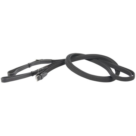 Rênes allemande en tissus Harry's Horse cheval noir