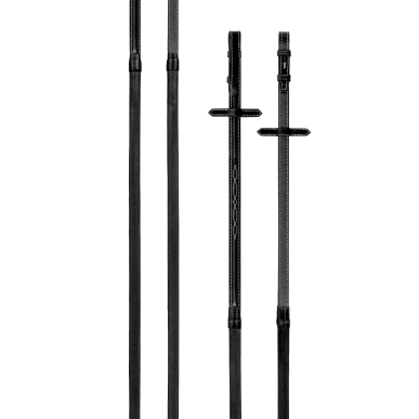 Rênes caoutchouc Prestige noires