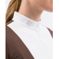 Polo  de concours manches longues pour femme Harcour Stella cacao