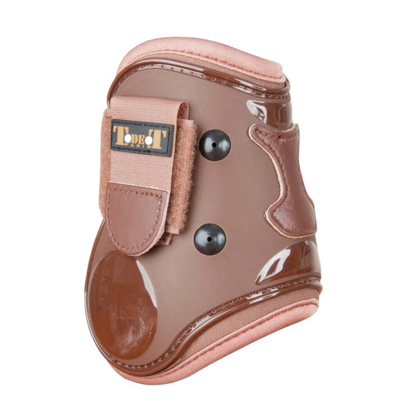 Protèges boulet double coques à scratch TdeT Marron Protèges boulet double coques à scratch TdeT Marron