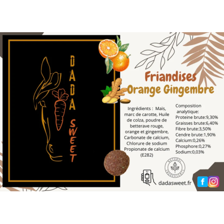 Friandises ronde Orange Gingembre 1L DADA Sweet