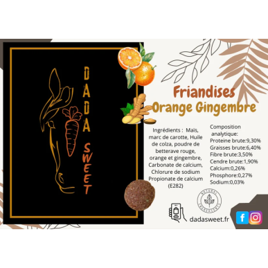 Friandises ronde Orange Gingembre 1L DADA Sweet