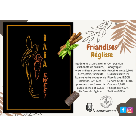 Friandises en sticks Réglisse 1L DADA Sweet