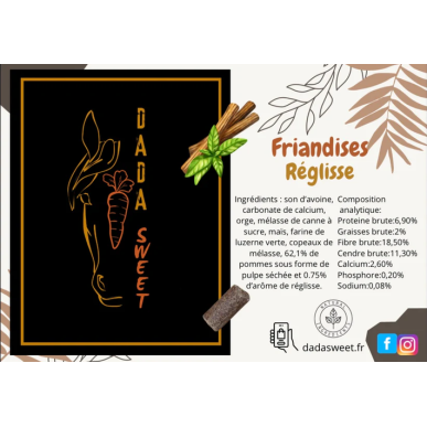 Friandises en sticks Réglisse 1L DADA Sweet