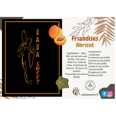 Friandises DADASWEET soufflées rondes Abricot - 1l