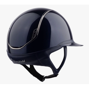 Casque Samshield Miss Shield Shadow Glossy V2 Bleu - black chrome