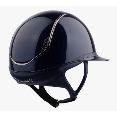 Casque Samshield Miss Shield Shadow Glossy V2 Bleu - black chrome