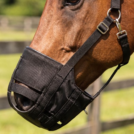 Panier de paturage Air Harry's Horse avec licol anatomique intégré nylon noir
