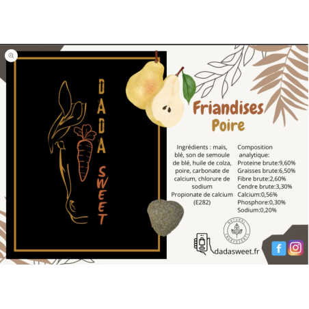 Friandises DADASWEET soufflées Poire - 1L