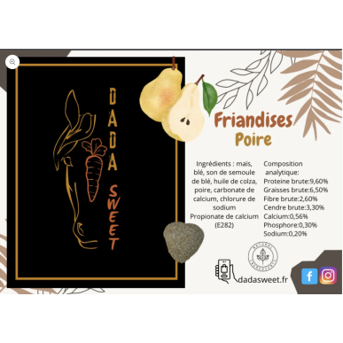 Friandises DADASWEET soufflées Poire - 1L
