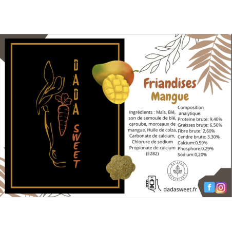 Friandises DADASWEET soufflées Mangue - 1L