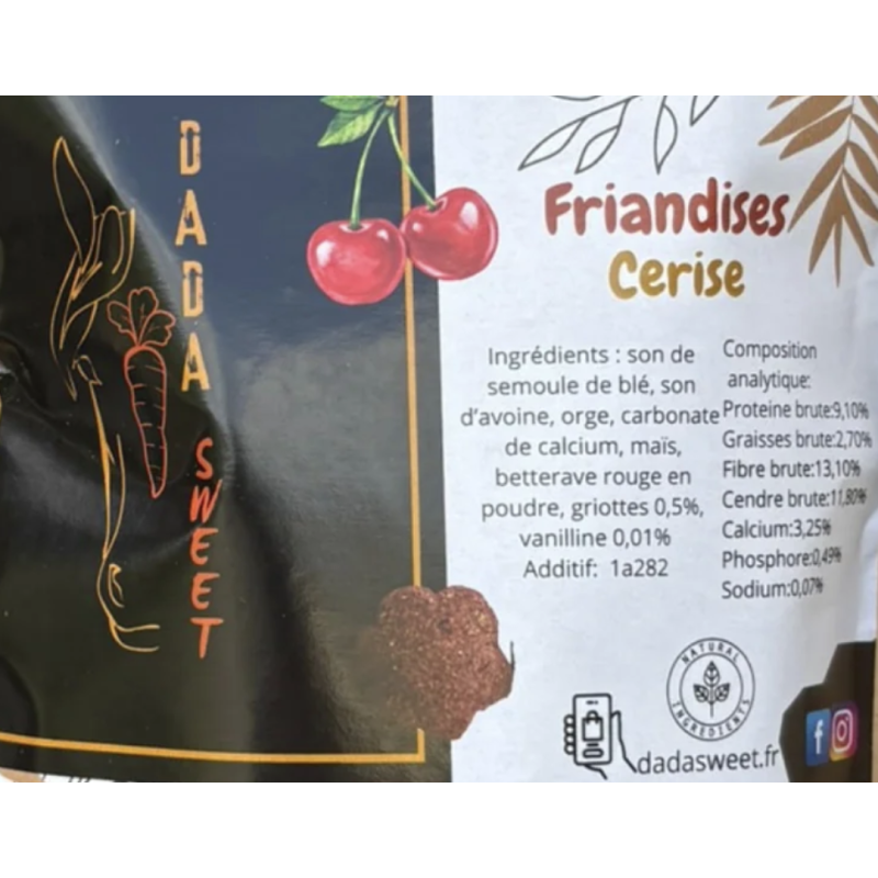 Friandises DADASWEET soufflées Cerise - 1L Friandises DADASWEET soufflées Cerise - 1L