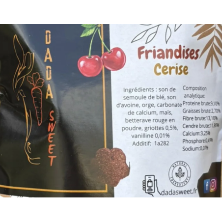 Friandises DADASWEET soufflées Cerise - 1L