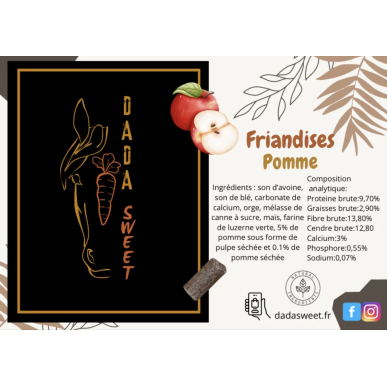 Friandises DADASWEET en sticks Pomme - 1l