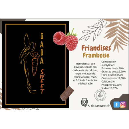 Friandises DADASWEET en sticks Framboise - 1l