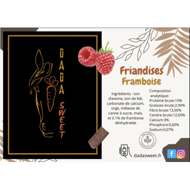Friandises DADASWEET en sticks Framboise - 1l