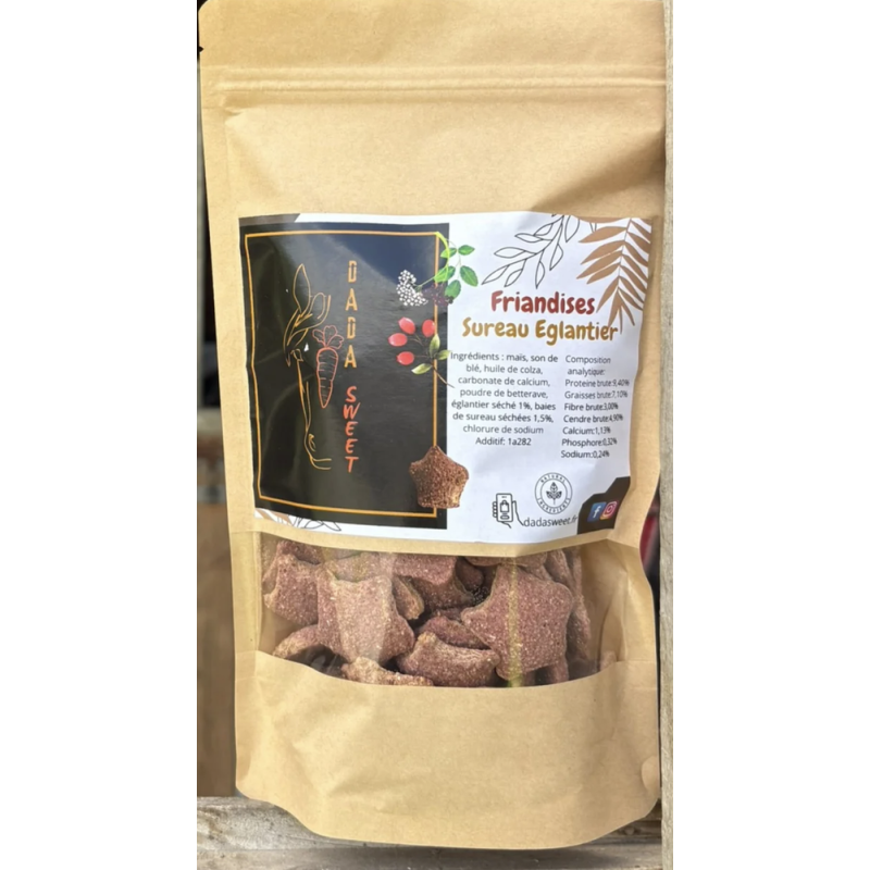 Friandises DADASWEET soufflées en étoiles Sureau Eglantier - 1L Friandises DADASWEET soufflées en étoiles Sureau Eglantier - 1L