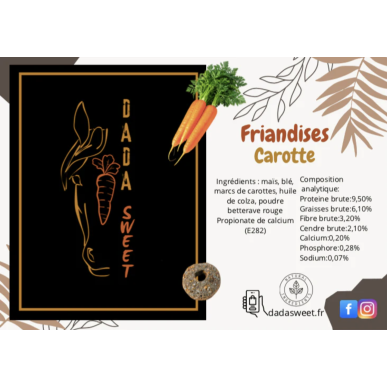 Friandises DADASWEET soufflées Carotte - 1L