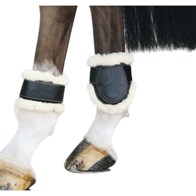 Protèges-boulets moutons velcro Kentucky noires