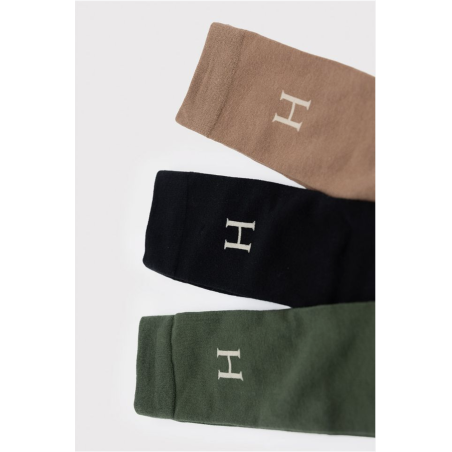 Lot de 3 paires de chaussettes Harcour Carly Trefle/Noir/Moka