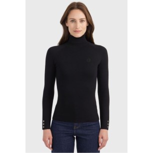 Pull col roulé Harcour Christina Noir
