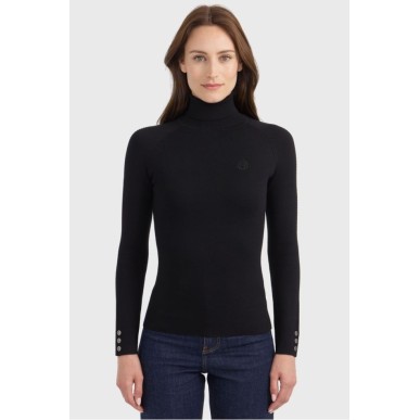 Pull col roulé Harcour Christina Noir