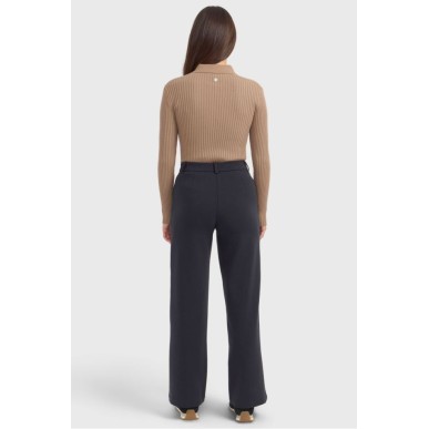 Polo manches longues Harcour Celeste Moka