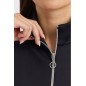 Sweat technique zippé Harcour Clotilde Noir Sweat technique zippé Harcour Clotilde Noir