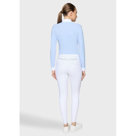 Pantalon Samshield Cassy floral knee grip - Blanc