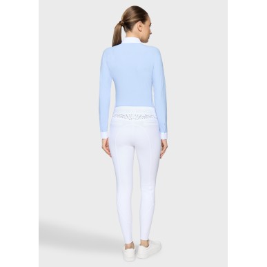 Pantalon Samshield Cassy floral knee grip - Blanc