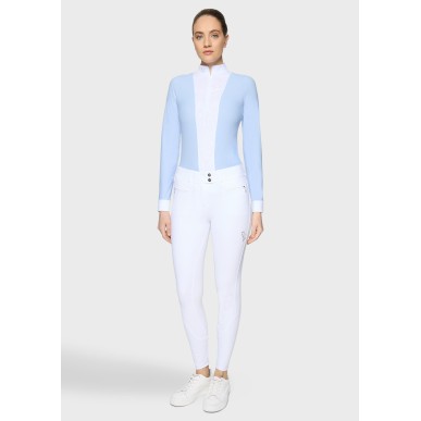 Pantalon Samshield Cassy floral knee grip - Blanc