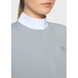 Polo de concours manches courtes Samshield Rosaline - Gris