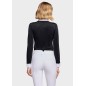 Polo de concours manches longues Samshield Aline floral  - Noir