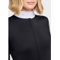 Polo de concours manches longues Samshield Aline floral  - Noir