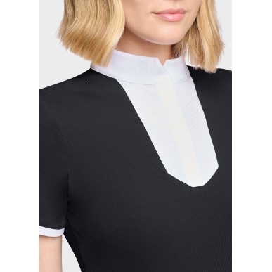 Polo de concours manches courtes Samshield Janelle - Noir