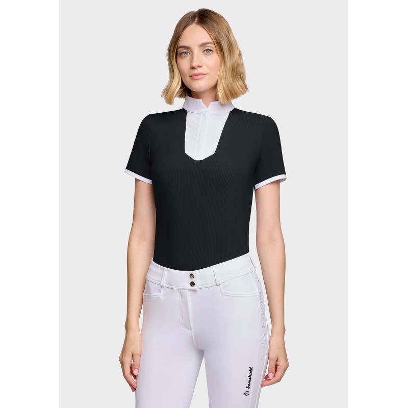 Polo de concours manches courtes Samshield Janelle - Noir Polo de concours manches courtes Samshield Janelle - Noir
