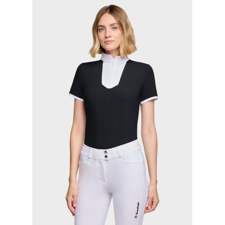 Polo de concours manches courtes Samshield Janelle - Noir