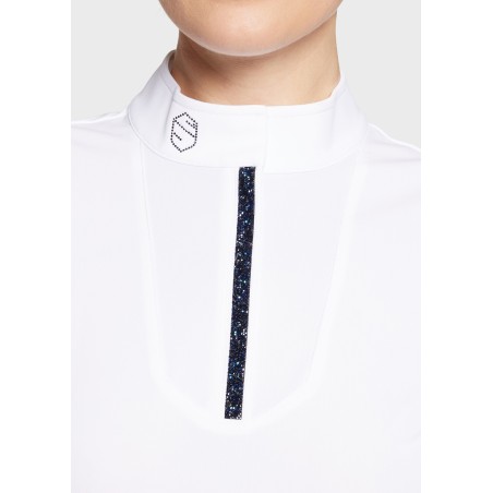 Polo de concours manches courtes Samshield Apolline Premium - Blanc cosmic nights