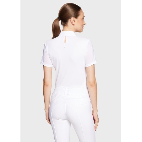 Polo de concours manches courtes Samshield Apolline Premium - Blanc cosmic nights