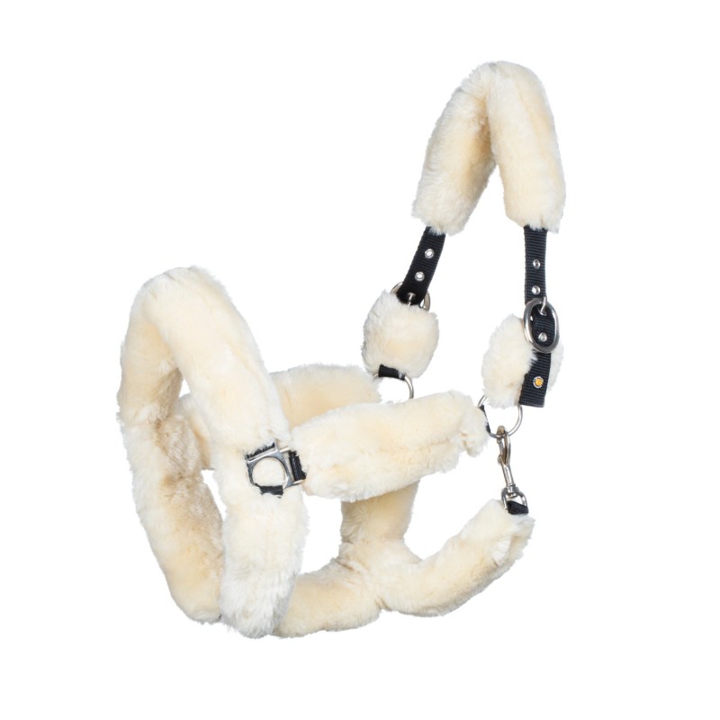 Licol Equestro nylon avec revetement mouton synthétique - Blanc Licol Equestro nylon avec revetement mouton synthétique - Blanc