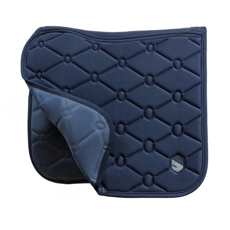 Tapis de selle Samshield Spineshield Dressage Swarovski - Bleu