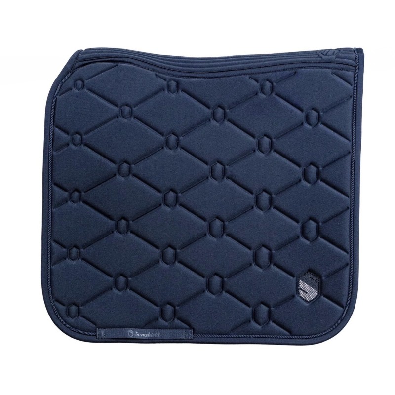 Tapis de selle Samshield Spineshield Dressage Swarovski - Bleu Tapis de selle Samshield Spineshield Dressage Swarovski - Bleu