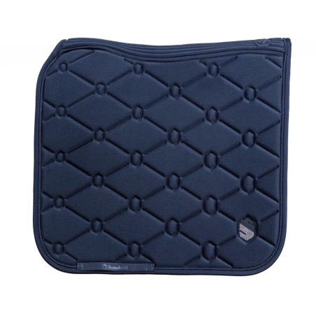 Tapis de selle Samshield Spineshield Dressage Swarovski - Bleu