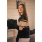 Pull Pénélope Noris Noir/Camel Pull Pénélope Noris Noir/Camel